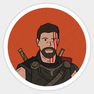 THOR Character Illustration Sticker